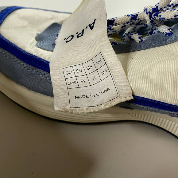 A.P.C Running Homme Sneakers Men's Size 11 - Picture 7 of 9